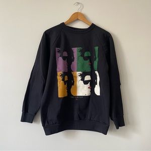 Vintage 90s the Limited block print Warhol raglan sweatshirt